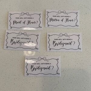 Elegant Bridal Party Wine Labels